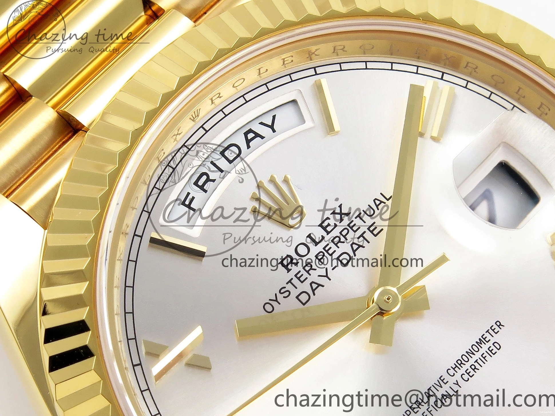 Day on 228238 ARF VR3255 Silver President Bracelet 40 YG Dial Edition Date 1:1 Best Roman 0406